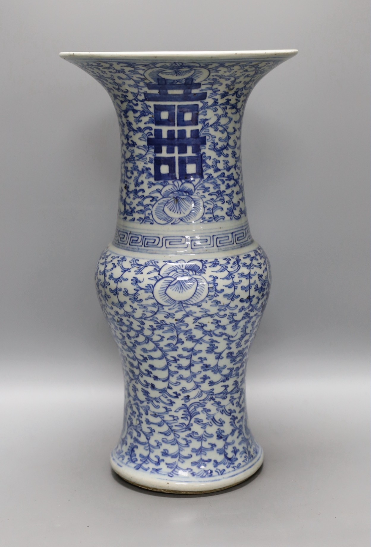 A 19th century Chinese Shuangxi vase, 40cm